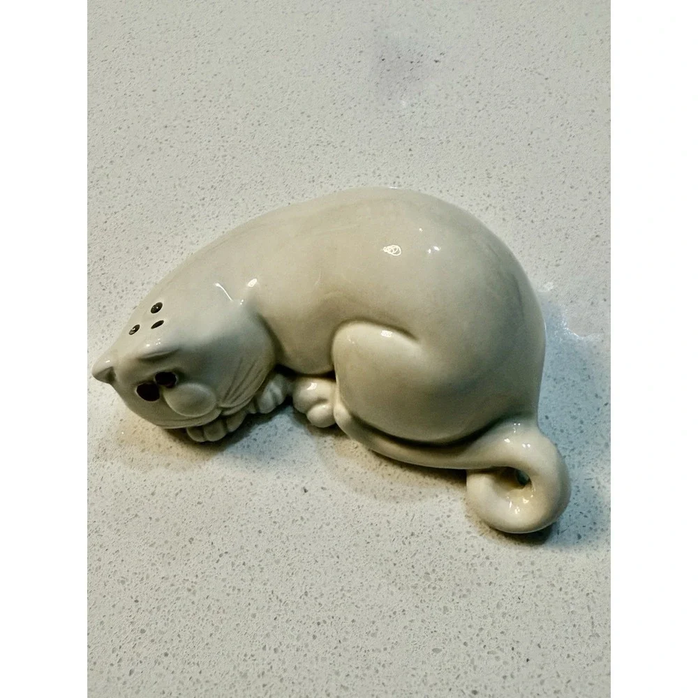 Vtg Fitz And Floyd Cat Nap Salt Pepper Shakers Sleeping‎ Kittens Ceramic